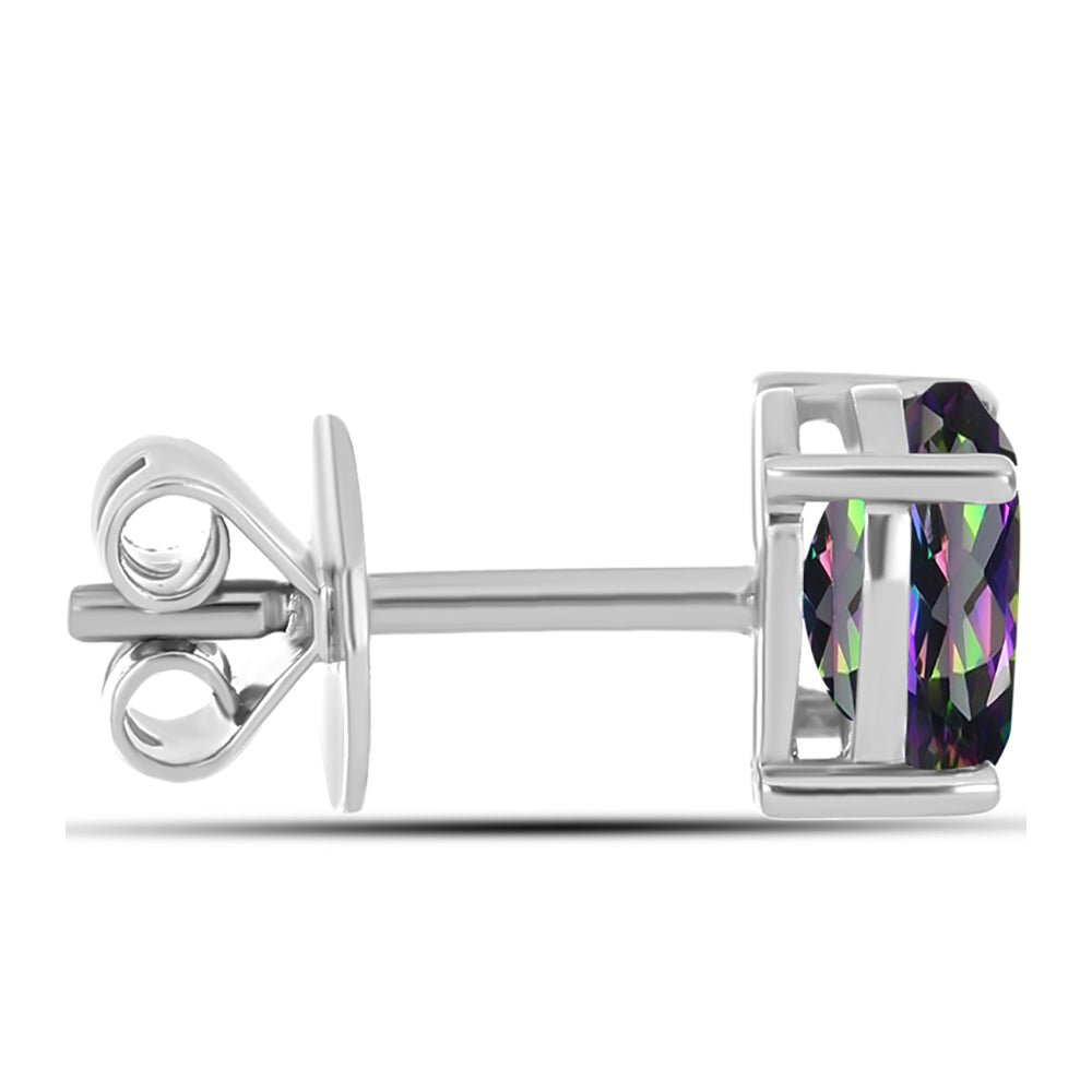 Conjunto de Plata con Topacio Místico ( Pendientes +Colgante )
