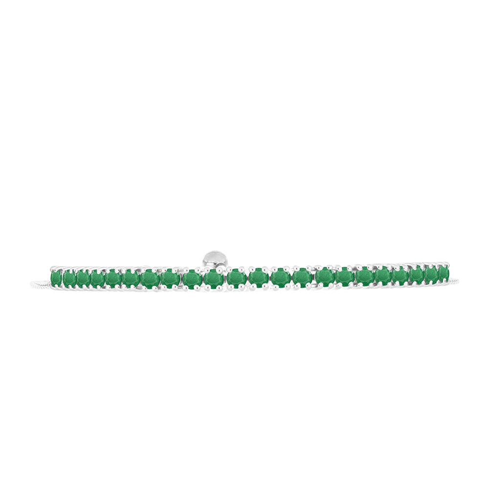Pulsera de Plata con Esmeralda de Brasil 2 