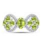Anillo de Plata con Peridoto de Changbai y Topacio Blanco