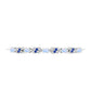 Pulsera de Plata con Zafiro Azul Australiano y Piedra Lunar Arco Iris