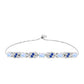 Pulsera de Plata con Zafiro Azul Australiano y Piedra Lunar Arco Iris