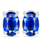 Pendientes de Plata con Zafiro Azul Australiano