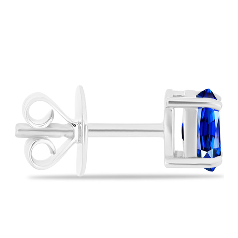 Pendientes de Plata con Zafiro Azul Australiano 2 