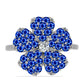 Anillo de Plata con Zafiro Azul Australiano y Topacio Blanco