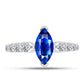 Anillo de Plata con Zafiro Azul Australiano y Topacio Blanco