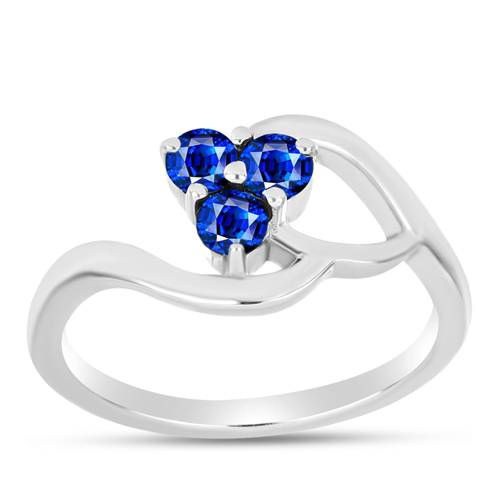 Anillo de Plata con Zafiro Azul Australiano
