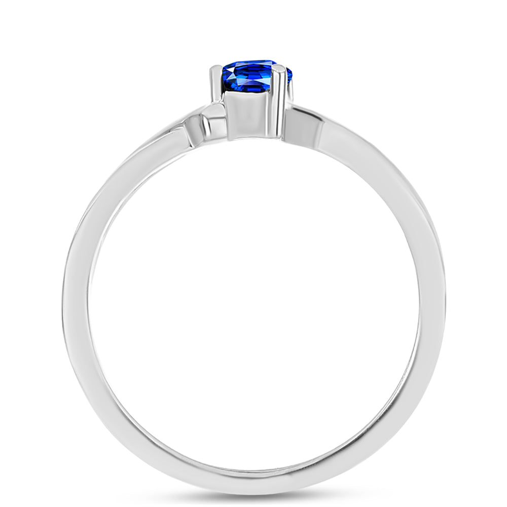 Anillo de Plata con Zafiro Azul Australiano 2 