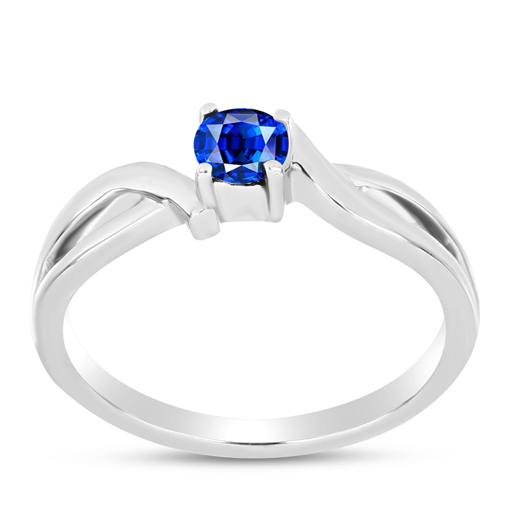 Anillo de Plata con Zafiro Azul Australiano
