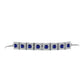 Pulsera de Plata con Zafiro Azul Australiano y Topacio Blanco