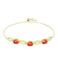 Pulsera de Plata Bañada en Oro con Turquesa de Mohave