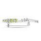 Broche de Plata con Peridoto de Changbai y Topacio Blanco