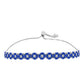 Pulsera de Plata con Zafiro Azul Australiano y Topacio Blanco