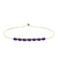 Pulsera de Plata Bañada en Oro con Amatista de Marruecos
