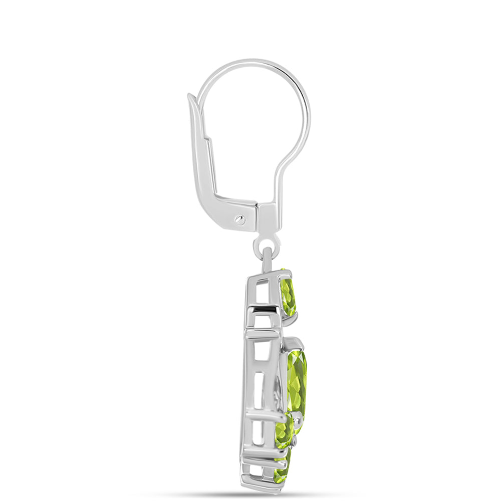 Pendientes de Plata con Peridoto de Changbai 2 