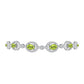 Pulsera de Plata con Peridoto de Changbai y Topacio Blanco