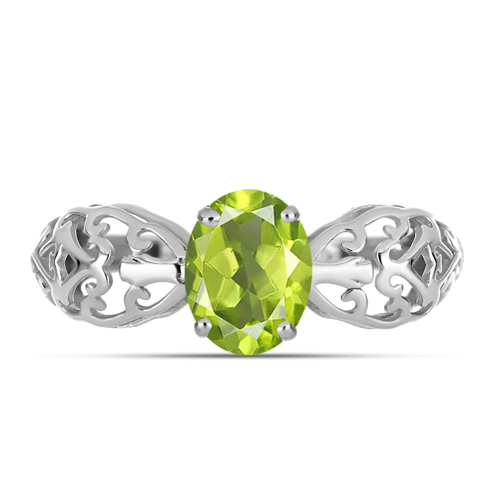 Anillo de Plata con Peridoto de Changbai 1 