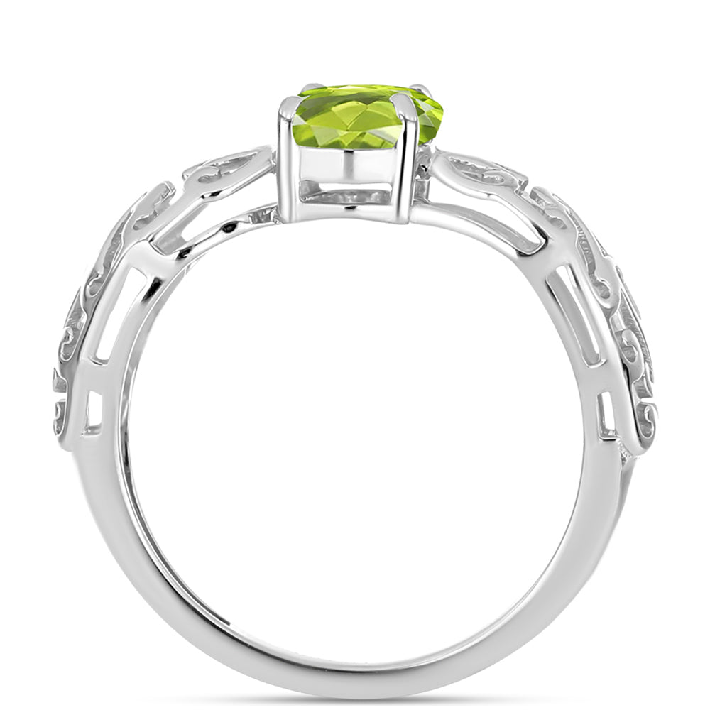 Anillo de Plata con Peridoto de Changbai 2 