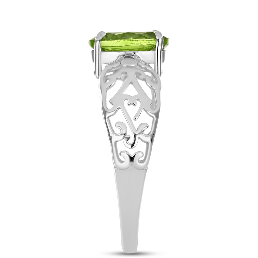 Anillo de Plata con Peridoto de Changbai 4 