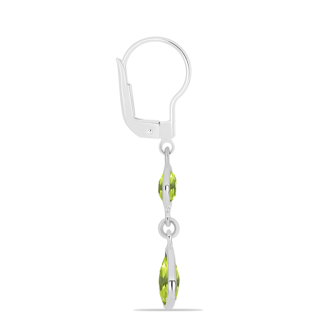 Pendientes de Plata con Peridoto de Changbai 2 
