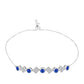 Pulsera de Plata con Zafiro Azul Australiano y Topacio Blanco