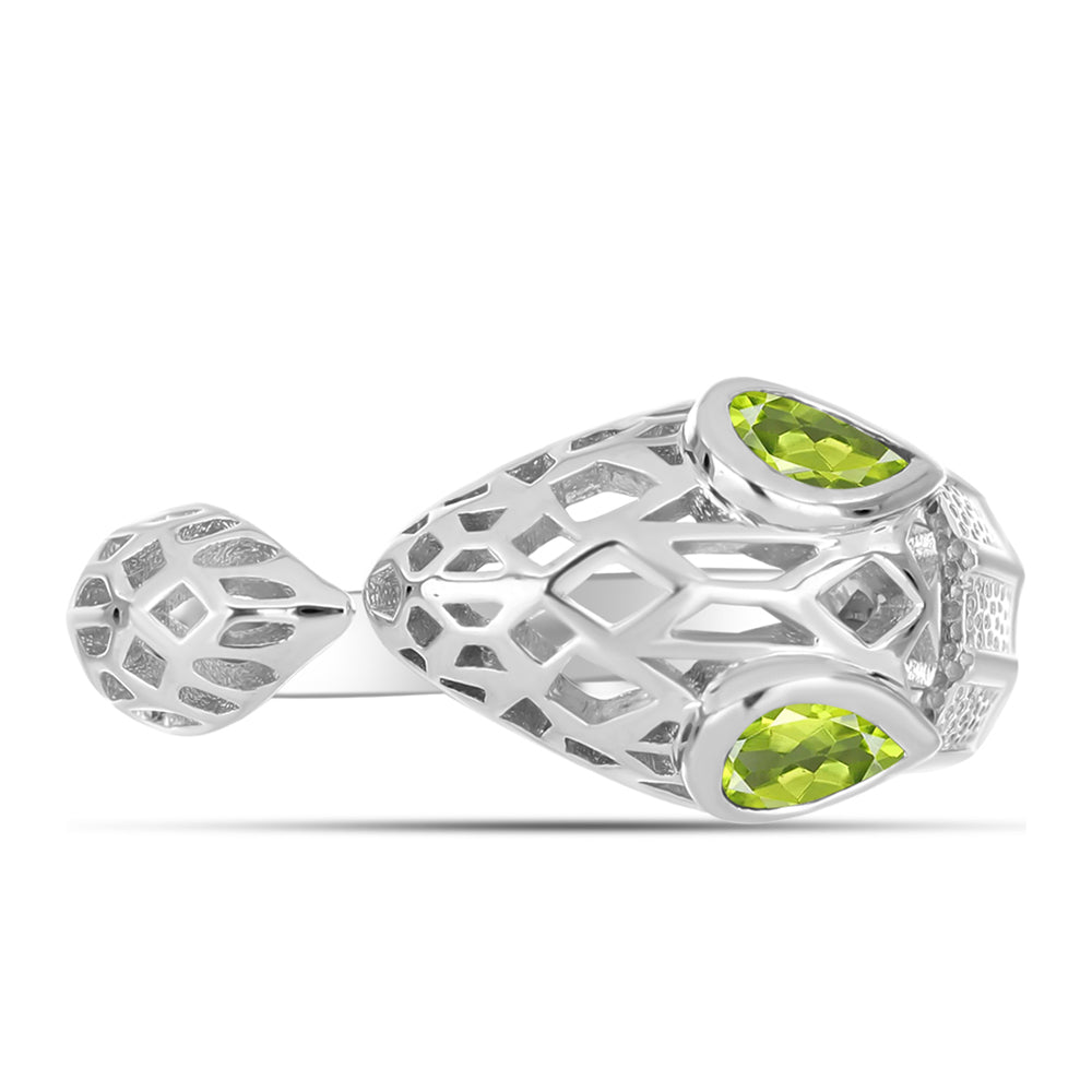 Anillo de Plata con Peridoto de Changbai