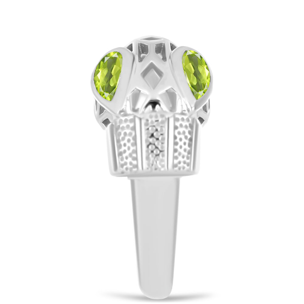 Anillo de Plata con Peridoto de Changbai 4 