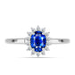 Anillo de Plata con Zafiro Azul Australiano y Topacio Blanco
