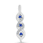 Colgante de Plata con Zafiro Azul Australiano y Topacio Blanco