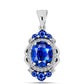 Colgante de Plata con Zafiro Azul Australiano y Topacio Blanco