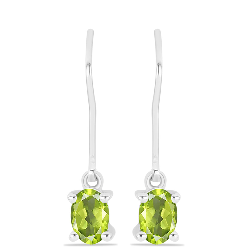 Pendientes de Plata con Peridoto de Changbai