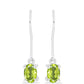 Pendientes de Plata con Peridoto de Changbai