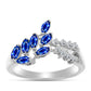 Anillo de Plata con Zafiro Azul Australiano y Topacio Blanco