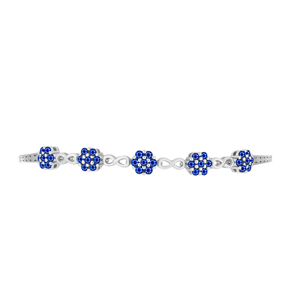 Pulsera de Plata con Zafiro Azul Australiano