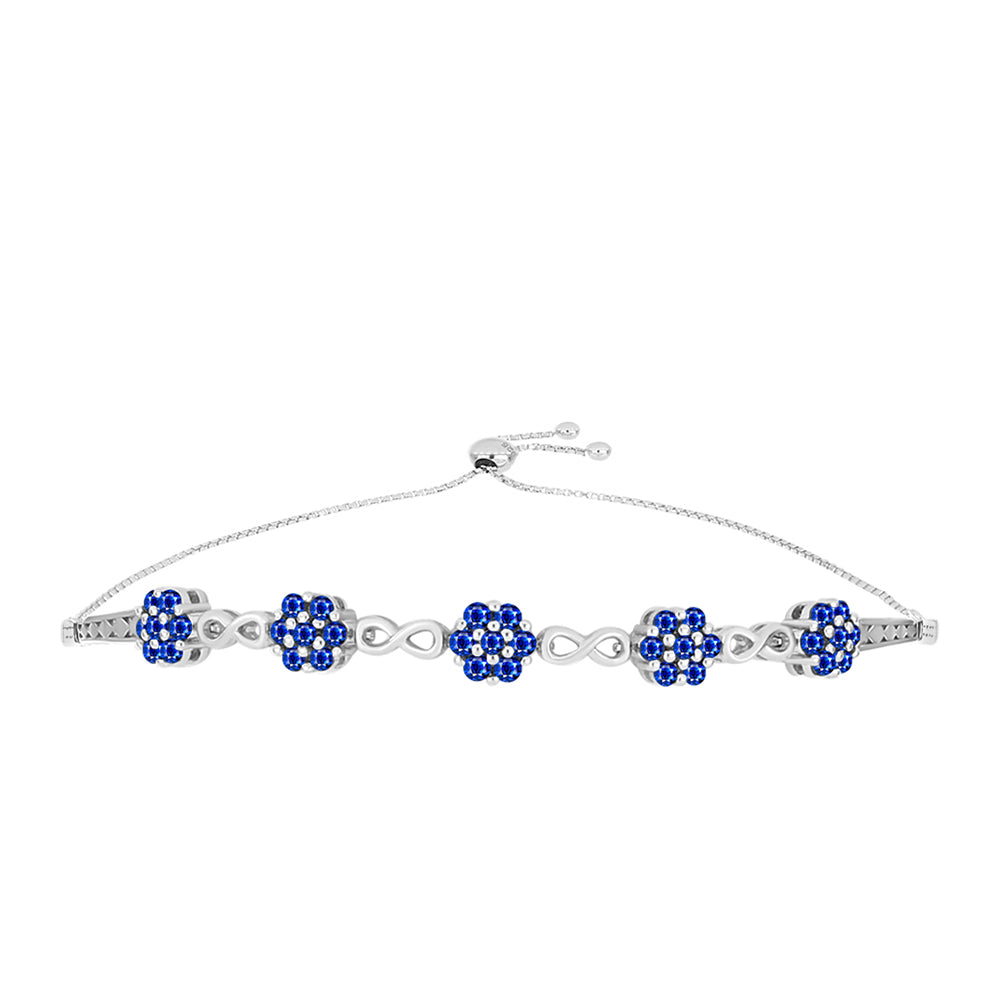 Pulsera de Plata con Zafiro Azul Australiano 1 