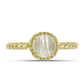 Anillo de Plata Bañada en Oro con Madreperla
