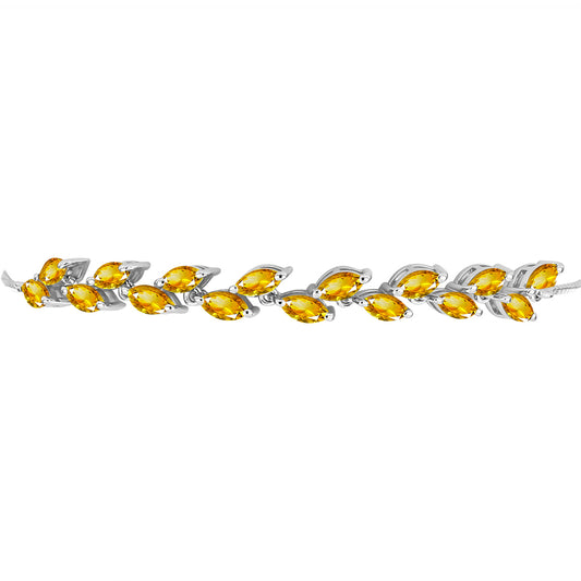 Pulsera de Plata con Citrino de los Montes Urales
