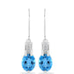 Pendientes de Plata con Topacio Azul Suizo y Topacio Blanco
