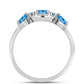 Anillo de Plata con Topacio Azul Suizo