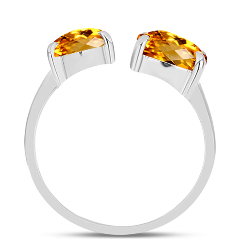 Anillo de Plata con Citrino de los Montes Urales 2 