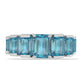 Anillo de Plata con Topacio Azul Suizo