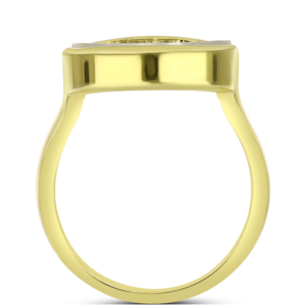 Anillo de Plata Bañada en Oro con Madreperla 2 