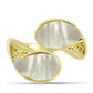 Anillo de Plata Bañada en Oro con Madreperla