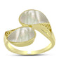 Anillo de Plata Bañada en Oro con Madreperla