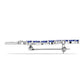 Broche de Plata con Tanzanita AAA y Topacio Blanco
