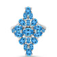 Anillo de Plata con Topacio Azul Suizo