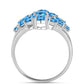 Anillo de Plata con Topacio Azul Suizo