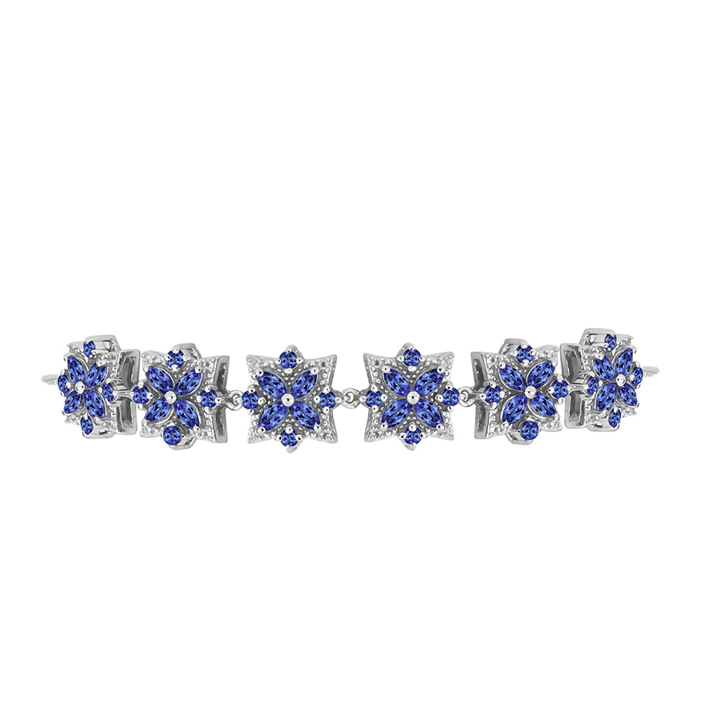 Pulsera de Plata con Tanzanita AAA 2 