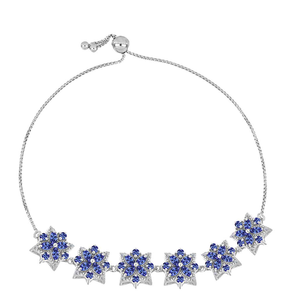 Pulsera de Plata con Tanzanita AAA 1 