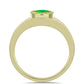 Anillo de Plata Bañada en Oro con Ópalo Verde Etíope de Lega Dembi