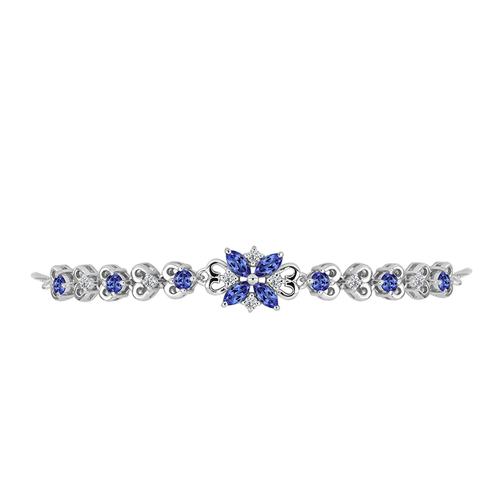 Pulsera de Plata con Tanzanita AAA 2 